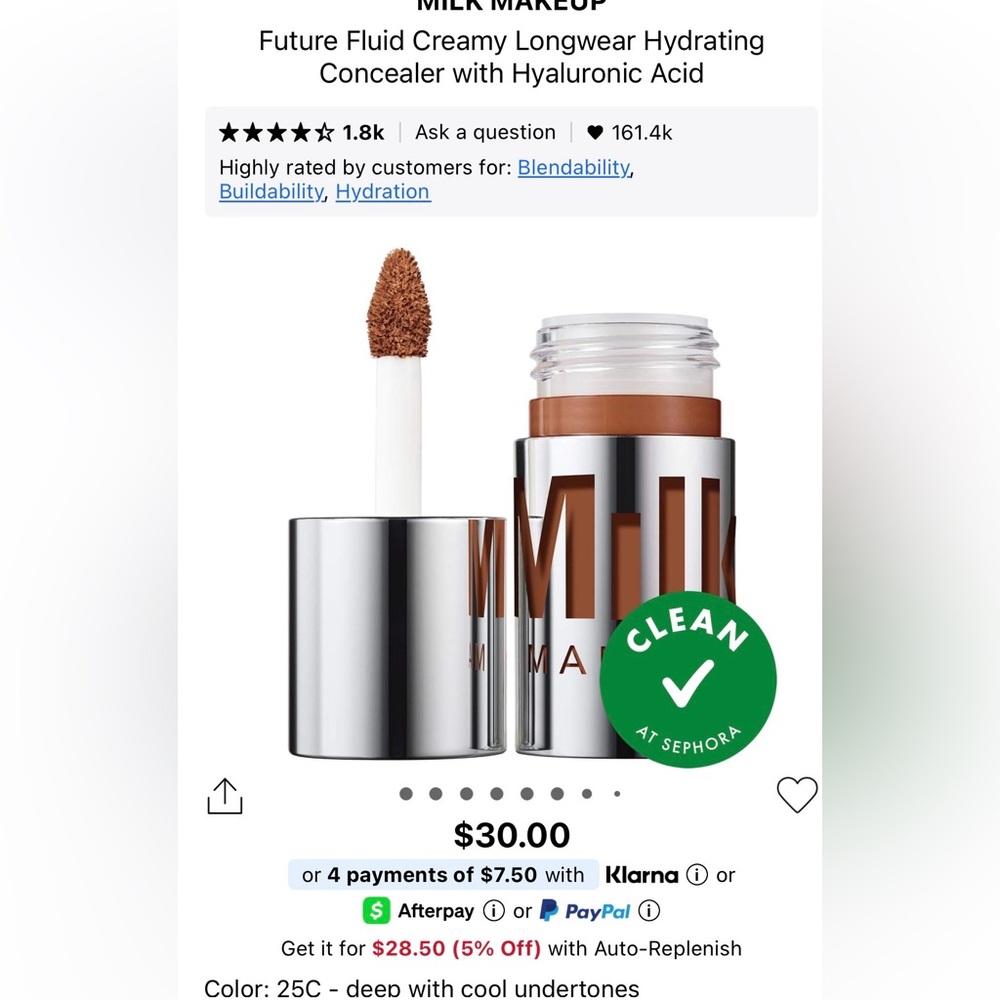 Milk Makeup Future Fluid All Over Cream Concealer 25N